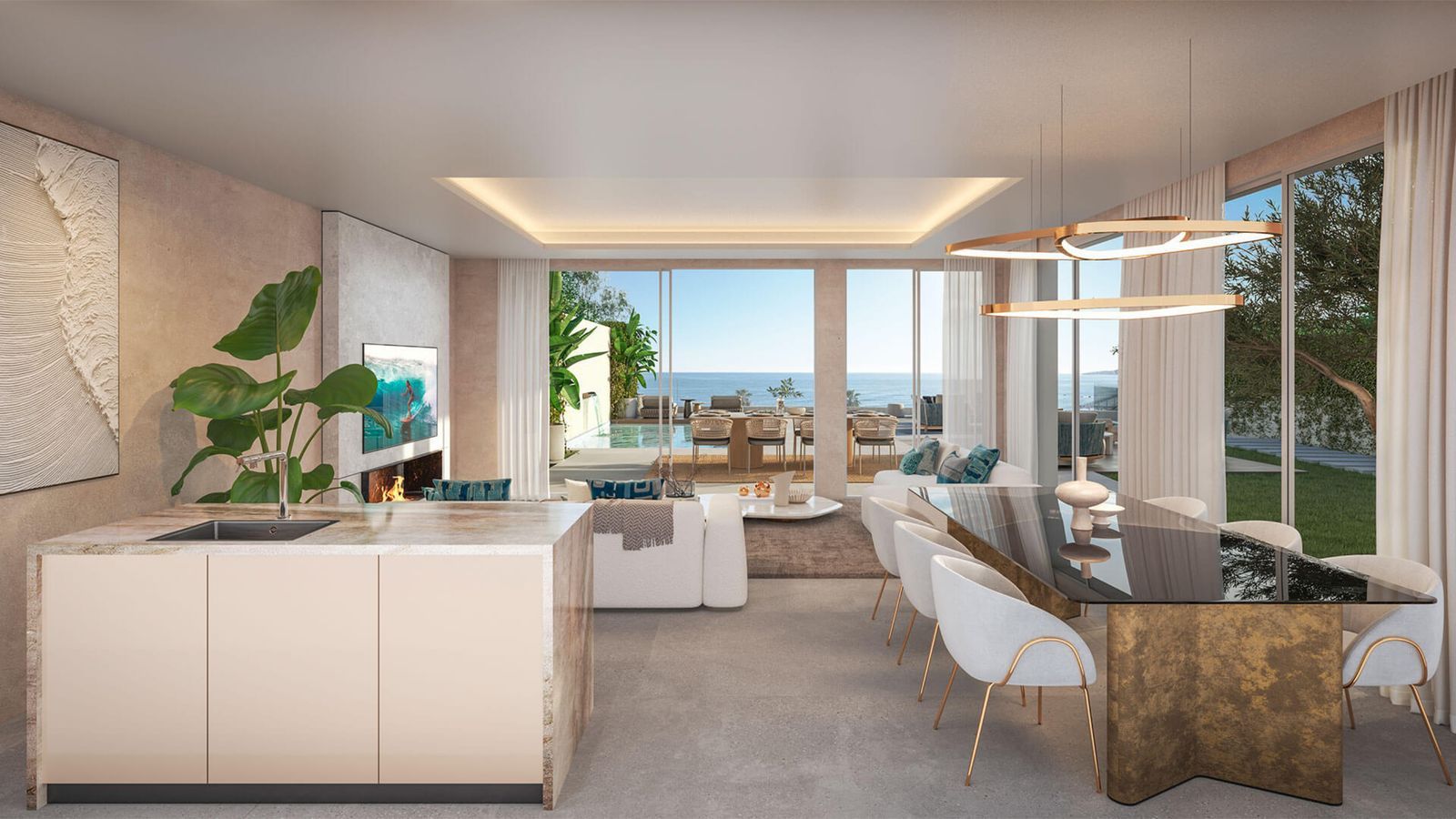 07 modern living room sea view